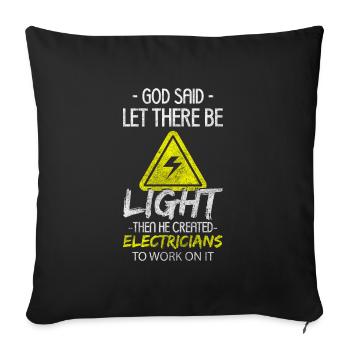 Technicien en électronique Craft Watt Work - Housse de coussin décorative 45 x 45 cm - noir - Devant