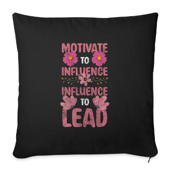 Company Colleagues Employees - Sofa pillowcase 17,3'' x 17,3'' (45 x 45 cm) - black - Front