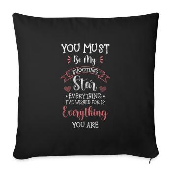 Stars Sky Dream Moon - Sofa pillowcase 17,3'' x 17,3'' (45 x 45 cm) - black - Front