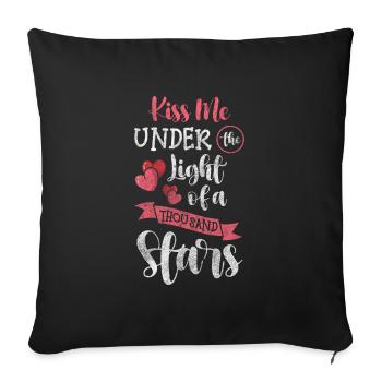 Star Wishes - Sofa pillowcase 17,3'' x 17,3'' (45 x 45 cm) - black - Front