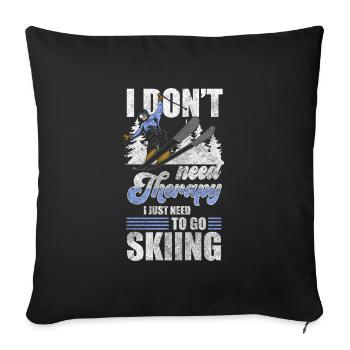 Snowboarding Snowboard Winter Ski Holidays - Sofa pillowcase 17,3'' x 17,3'' (45 x 45 cm) - black - Front