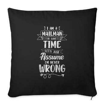 Postman Courier - Sofa pillowcase 17,3'' x 17,3'' (45 x 45 cm) - black - Front