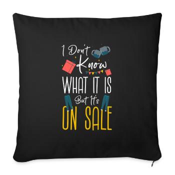 Shopping Shopaholik Shopping Mall - Sofa pillowcase 17,3'' x 17,3'' (45 x 45 cm) - black - Front