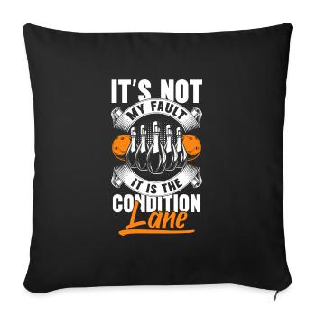 Bowling Ball Hobby Player - Sofa pillowcase 17,3'' x 17,3'' (45 x 45 cm) - black - Front