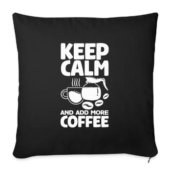 Coffee Cat Videos Feline Caffeine Enthusiast - Sofa pillowcase 17,3'' x 17,3'' (45 x 45 cm) - black - Front