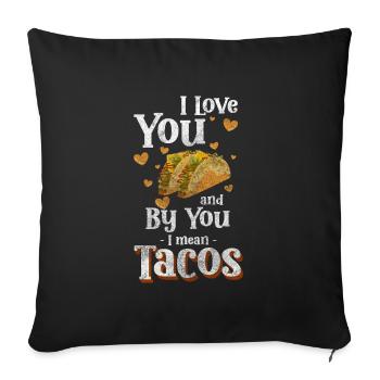 Célébrations Taco Latino Cinco de Mayo - Housse de coussin décorative 45 x 45 cm - noir - Devant
