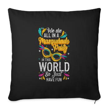 Party Celebration - Sofa pillowcase 17,3'' x 17,3'' (45 x 45 cm) - black - Front