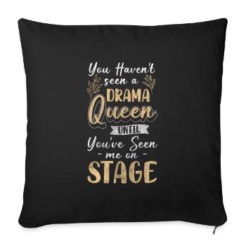 Drama Theater Women Trouble - Sofa pillowcase 17,3'' x 17,3'' (45 x 45 cm) - black - Front