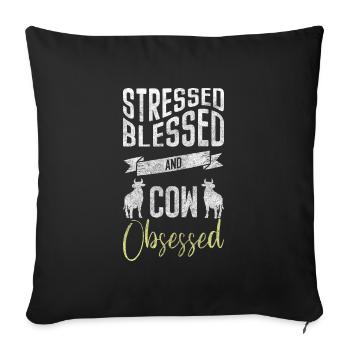 Beef Farmer Sweet Economy - Sofa pillowcase 17,3'' x 17,3'' (45 x 45 cm) - black - Front