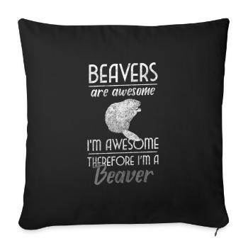 Rivière Beaver Welfare Animal Welfare - Housse de coussin décorative 45 x 45 cm - noir - Devant