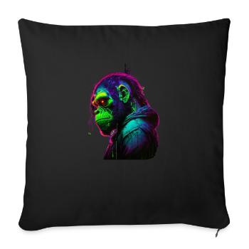 Affe,Design,Neo,Comic - Sofakissenbezug 45 x 45 cm - Schwarz - Vorne