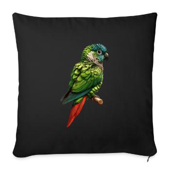 Green Cheek Conure Cute Conure Parrot - Sofa pillowcase 17,3'' x 17,3'' (45 x 45 cm) - black - Front