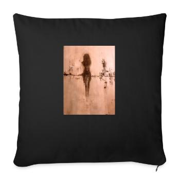 ELLE - Housse de coussin décorative 45 x 45 cm - noir - Devant