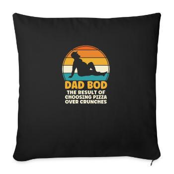 Dad Bod Vatertag Papa Bierbauch - Sofakissenbezug 45 x 45 cm - Schwarz - Vorne