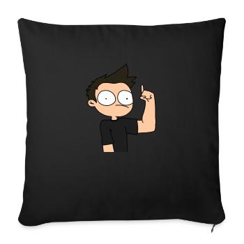 Chiby marv doigt levé - Housse de coussin décorative 45 x 45 cm - noir - Devant