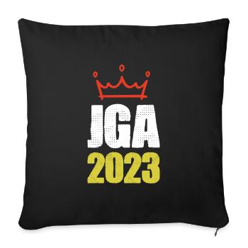 Bachelor party 2023 bachelor party - Sofa pillowcase 17,3'' x 17,3'' (45 x 45 cm) - black - Front