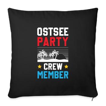 Équipage de la fête de la mer Baltique - Housse de coussin décorative 45 x 45 cm - noir - Devant