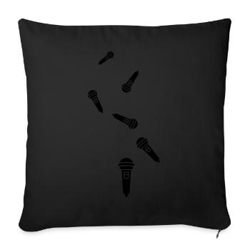 Microphone icon - Sofa pillowcase 17,3'' x 17,3'' (45 x 45 cm) - black - Front