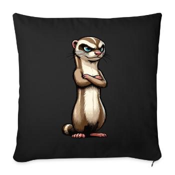 Furets Gardiens de furets Propriétaires de furets - Housse de coussin décorative 45 x 45 cm - noir - Devant