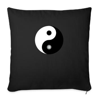 yin yang design Geschenk Tao Buddha Yoga Asien Zen - Sofakissenbezug 45 x 45 cm - Schwarz - Vorne