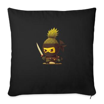 Ninjananas - Sofakissenbezug 45 x 45 cm - Schwarz - Vorne
