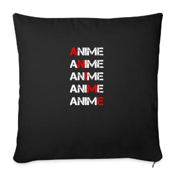 Anime - Sofakissenbezug 45 x 45 cm - Schwarz - Vorne