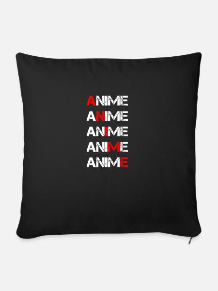 Anime - Sofakissenbezug 45 x 45 cm - Schwarz