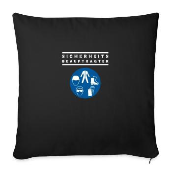 Sicherheitsbeauftragter Sicherheit Arbeistschutzge - Sofakissenbezug 45 x 45 cm - Schwarz - Vorne