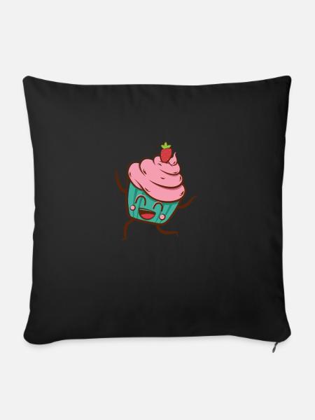 Cupcake - Sofakissenbezug 45 x 45 cm - Schwarz