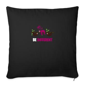SOYEZ DIFFÉRENT soyez différent Sloth Sloth Design - Housse de coussin décorative 45 x 45 cm - noir - Devant