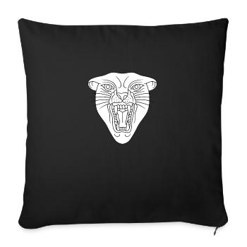 Lion sauvage - Housse de coussin décorative 45 x 45 cm - noir - Devant