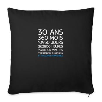 30 Ans Anniversaire Cadeau - Sofakissenbezug 45 x 45 cm - Schwarz - Vorne