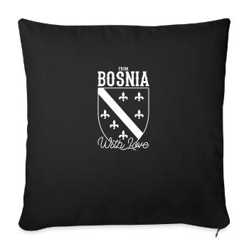 Bosnie-Yougoslavie Balkans Herzégovine - Housse de coussin décorative 45 x 45 cm - noir - Devant