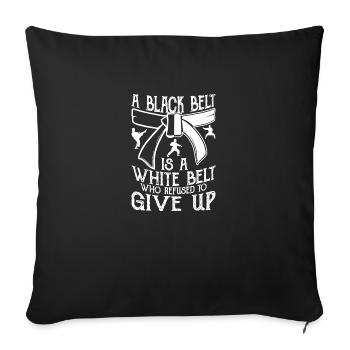 Karate Teakwondo Shotokan Black Belt - Sofa pillowcase 17,3'' x 17,3'' (45 x 45 cm) - black - Front