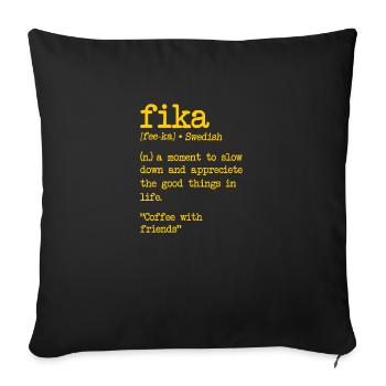 Sweden Sverige Scandinavia - Housse de coussin décorative 45 x 45 cm - noir - Devant