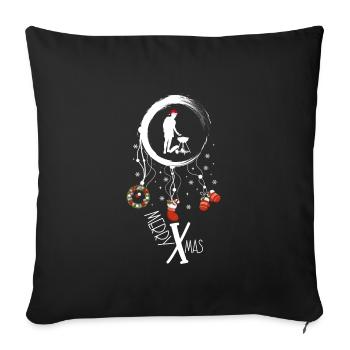 Grillen Weihnachten Weihnachtstraumfänger - Sofakissenbezug 45 x 45 cm - Schwarz - Vorne