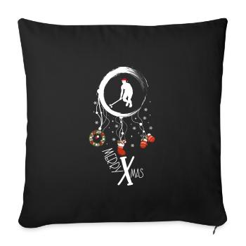 Hockeyspieler Weihnachten Weihnachtstraumfänger - Sofakissenbezug 45 x 45 cm - Schwarz - Vorne