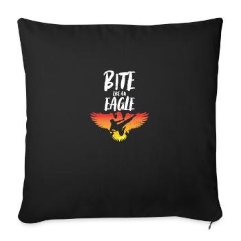 Bite Like An Eagle | Karate - Sofa pillowcase 17,3'' x 17,3'' (45 x 45 cm) - black - Front