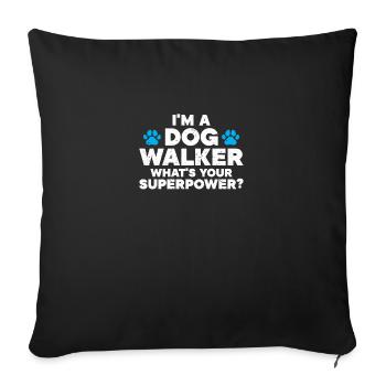 Dog Sitter Gift, Professional Dog Sitter - Sofa pillowcase 17,3'' x 17,3'' (45 x 45 cm) - black - Front