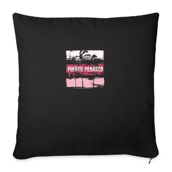 Puerto Penasco Mexico Rocky Point Vacation - Sofa pillowcase 17,3'' x 17,3'' (45 x 45 cm) - black - Front