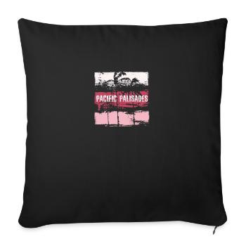 Pacific Palisades Kalifornien Urlaubssouvenir - Sofakissenbezug 45 x 45 cm - Schwarz - Vorne