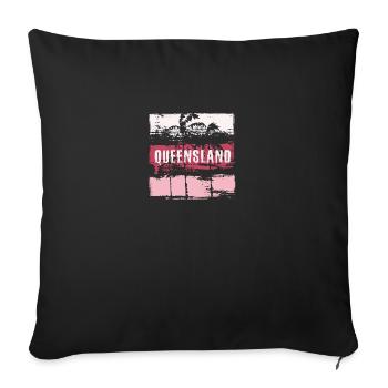 Queensland Australia Vacation Souvenir Abstract - Sofa pillowcase 17,3'' x 17,3'' (45 x 45 cm) - black - Front