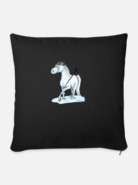 Camargue-Pferd - Sofakissenbezug 45 x 45 cm - Schwarz