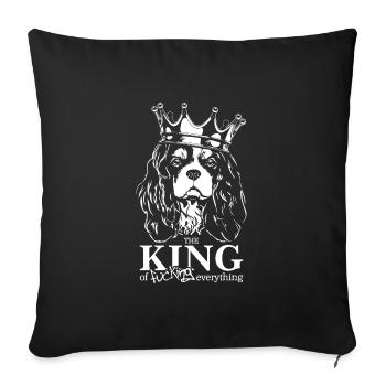 CAVALIER KING CHARLES SPANIEL King Dogs Wilsigns - Housse de coussin décorative 45 x 45 cm - noir - Devant