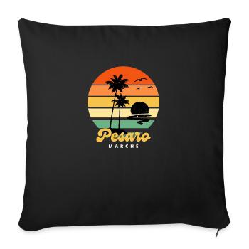 Italy Pesaro Marche Beach Vacation - Sofakissenbezug 45 x 45 cm - Schwarz - Vorne
