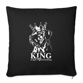 Tosa Inu King Chien disant Chiens Wilsigns - Housse de coussin décorative 45 x 45 cm - noir - Devant