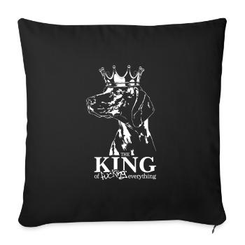 Magyar Vizsla King Dog Saying Dogs Wilsigns - Housse de coussin décorative 45 x 45 cm - noir - Devant
