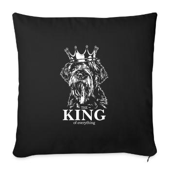 Korthal's Griffon King of everything Dogs - Sofa pillowcase 17,3'' x 17,3'' (45 x 45 cm) - black - Front