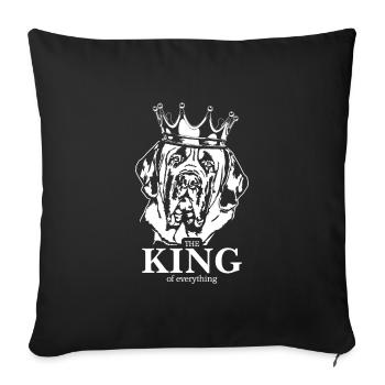 English Mastiff King of everything Wilsigns - Sofa pillowcase 17,3'' x 17,3'' (45 x 45 cm) - black - Front