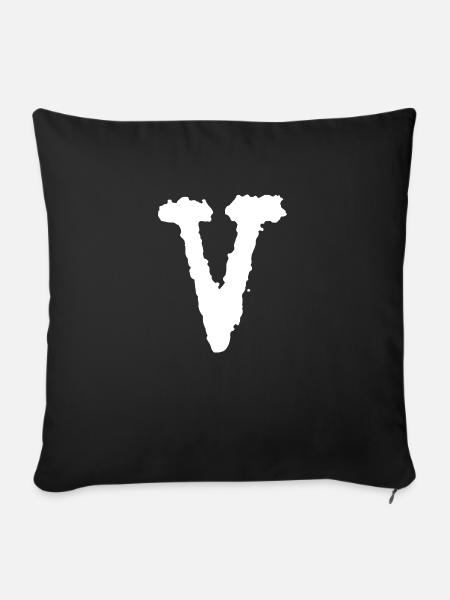 V - Sofakissenbezug 45 x 45 cm - Schwarz